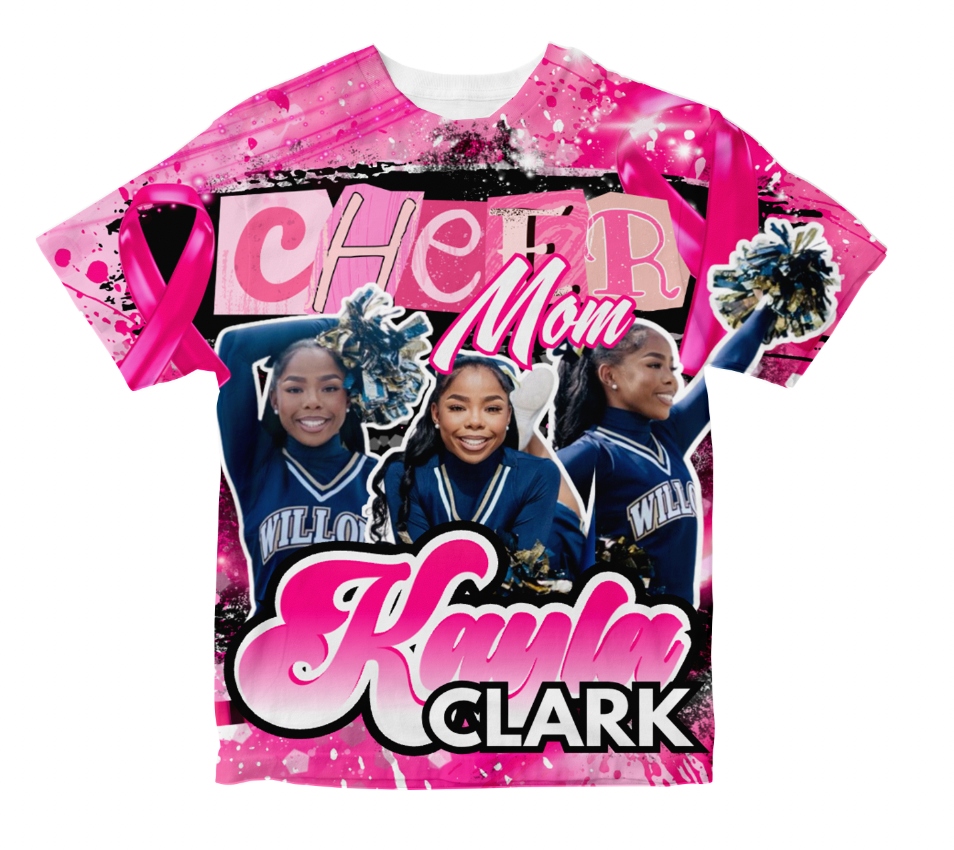 PINK BREAST CANCER CHEER AO SHIRT